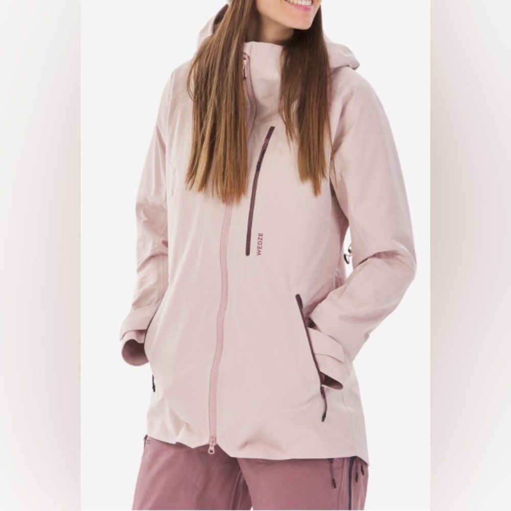 Women's Decathalon Pink Ski Snowboard Waterproof Insulated Jacket Size Medium
